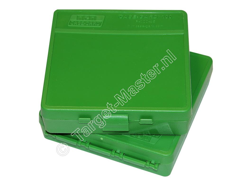 MTM P100-44 Flip-Top Ammo Box GREEN content 100